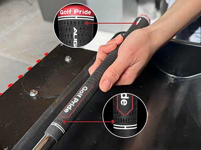 ALIGN grip being installed on a club