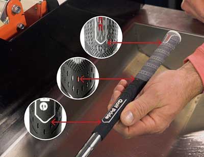 ALIGN MAX grip being installed on a club