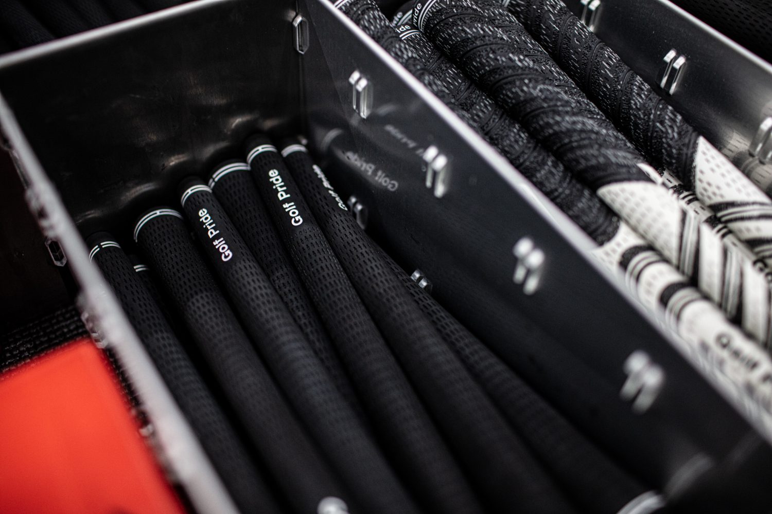 tour velvet and mcc grips in a tour truck drawer